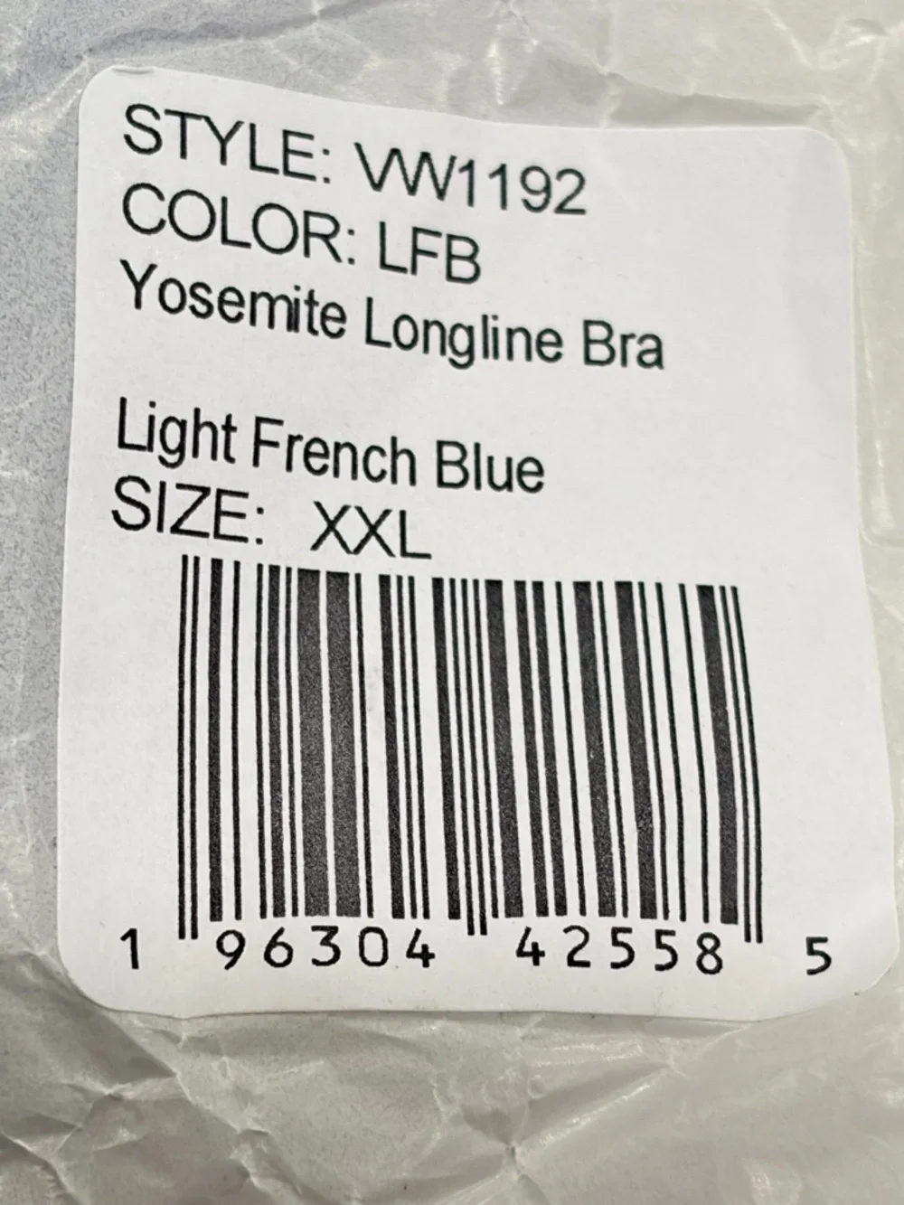 Vuori Women's XXL Yosemite Longline Bra French Blue NWT Lined 4-Way Stretch